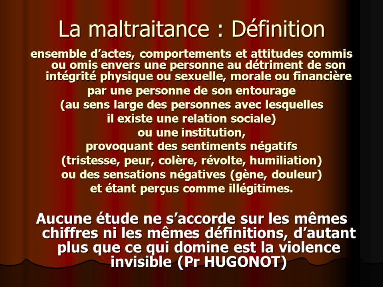 Les différentes formes de maltraitance DromAlma